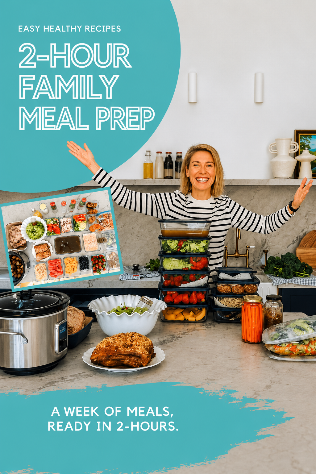 How to Meal Prep a Week of Healthy Family Dinner Recipes | Ready In 2-hours