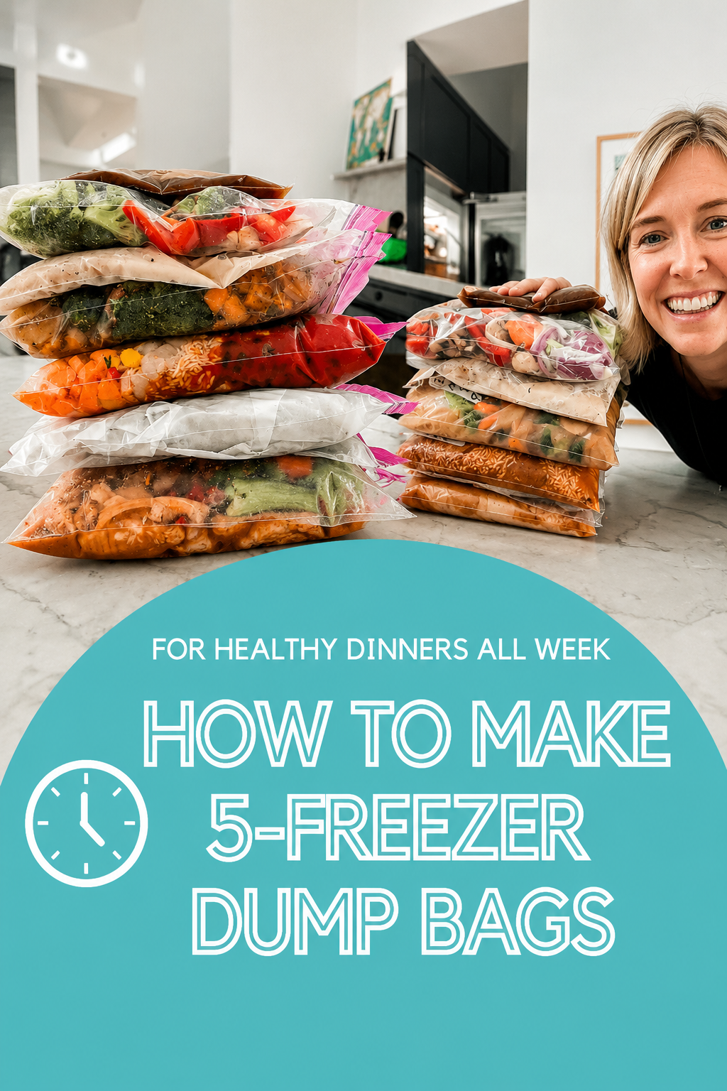 How To Make 5 Freezer Dump Bags – For Healthy Family Dinners All Week!