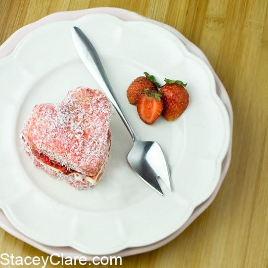 A healthy lamington recipe made with spelt flour